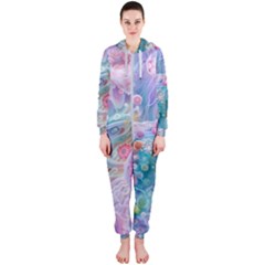 Cells Fluid Bubbles Hooded Jumpsuit (ladies)