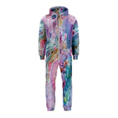 Cells Fluid Bubbles Hooded Jumpsuit (kids)