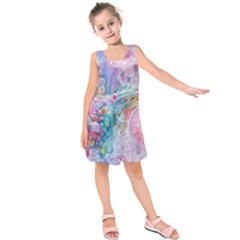 Cells Fluid Bubbles Kids  Sleeveless Dress