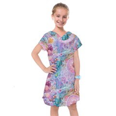 Cells Fluid Bubbles Kids  Drop Waist Dress