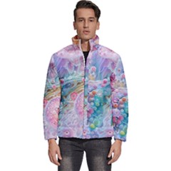 Cells Fluid Bubbles Men s Puffer Bubble Jacket Coat by Maspions