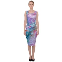 Cells Fluid Bubbles Sleeveless Pencil Dress