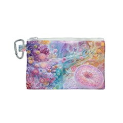 Cells Fluid Bubbles Canvas Cosmetic Bag (small)