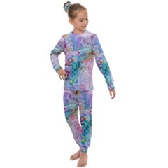 Cells Fluid Bubbles Kids  Long Sleeve Set 