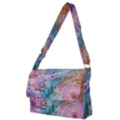 Cells Fluid Bubbles Full Print Messenger Bag (s) by Maspions