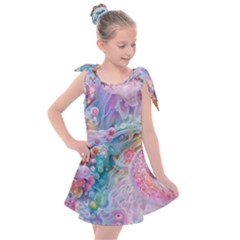 Cells Fluid Bubbles Kids  Tie Up Tunic Dress by Maspions