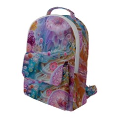 Cells Fluid Bubbles Flap Pocket Backpack (large)