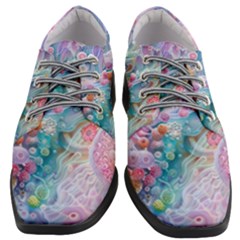 Cells Fluid Bubbles Women Heeled Oxford Shoes