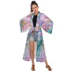 Cells Fluid Bubbles Maxi Kimono by Maspions