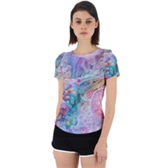 Cells Fluid Bubbles Back Cut Out Sport T-shirt by Maspions