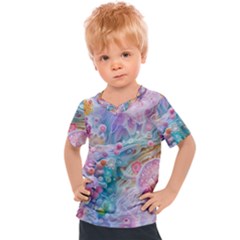 Cells Fluid Bubbles Kids  Sports T-shirt