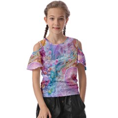 Cells Fluid Bubbles Kids  Butterfly Cutout T-shirt