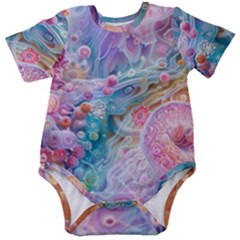 Cells Fluid Bubbles Baby Short Sleeve Bodysuit