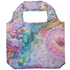 Cells Fluid Bubbles Foldable Grocery Recycle Bag