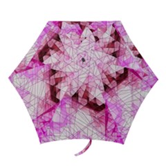 Pink Abstract Lineart Mini Folding Umbrellas