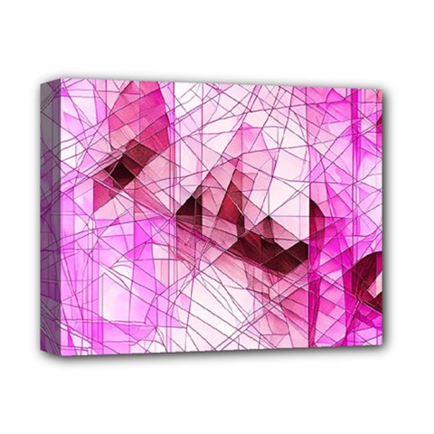 Pink Abstract Lineart Deluxe Canvas 14  X 11  (stretched)