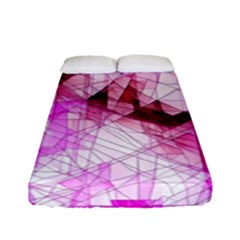 Pink Abstract Lineart Fitted Sheet (full/ Double Size)