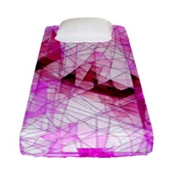 Pink Abstract Lineart Fitted Sheet (single Size)