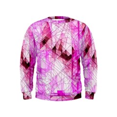 Pink Abstract Lineart Kids  Sweatshirt