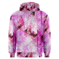 Pink Abstract Lineart Men s Overhead Hoodie