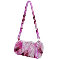 Pink Abstract Lineart Mini Cylinder Bag