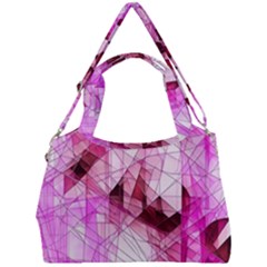 Pink Abstract Lineart Double Compartment Shoulder Bag