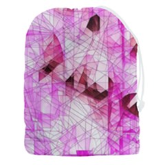 Pink Abstract Lineart Drawstring Pouch (3xl)