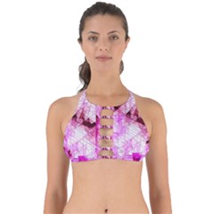 Pink Abstract Lineart Perfectly Cut Out Bikini Top