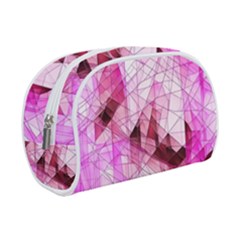 Pink Abstract Lineart Make Up Case (small)