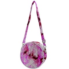 Pink Abstract Lineart Crossbody Circle Bag