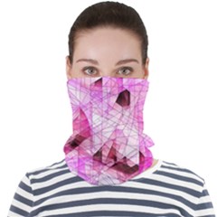 Pink Abstract Lineart Face Seamless Bandana (adult) by Maspions