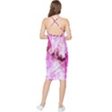 Pink Abstract Lineart Bodycon Cross Back Summer Dress View2