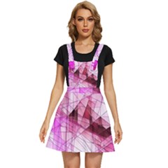 Pink Abstract Lineart Apron Dress