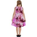 Pink Abstract Lineart Kids  Frill Swing Dress View4