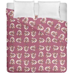 Whimsy Chickens Pattern Duvet Cover Double Side (california King Size) by dflcprintsclothing