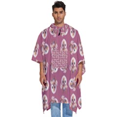 Whimsy Chickens Pattern Men s Hooded Rain Ponchos by dflcprintsclothing