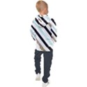 Pattern, Blue, Gold, Lines, Stripes Kids  Hooded Pullover View2