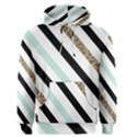 Pattern, Blue, Gold, Lines, Stripes Men s Core Hoodie View1