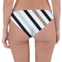 Pattern, Blue, Gold, Lines, Stripes Reversible Hipster Bikini Bottoms View4