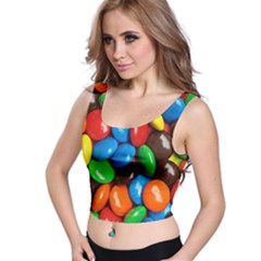 Colorful Candy Background, Close-up Crop Top by kyorashop23