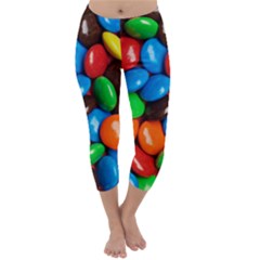 Colorful Candy Background, Close-up Capri Winter Leggings 