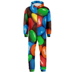 Colorful Candy Background, Close-up Hooded Jumpsuit (men)