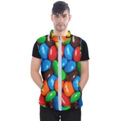 Colorful Candy Background, Close-up Men s Puffer Vest