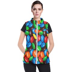 Colorful Candy Background, Close-up Women s Puffer Vest