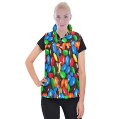 Colorful Candy Background, Close-up Women s Button Up Vest