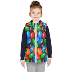 Colorful Candy Background, Close-up Kids  Hooded Puffer Vest