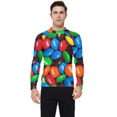 Colorful Candy Background, Close-up Men s Long Sleeve Rash Guard