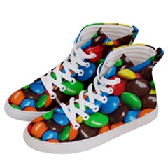 Colorful Candy Background, Close-up Men s Hi-top Skate Sneakers by kyorashop23