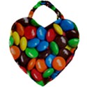 Colorful Candy Background, Close-up Giant Heart Shaped Tote View2