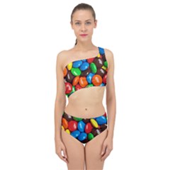 Colorful Candy Background, Close-up Spliced Up Two Piece Swimsuit by kyorashop23